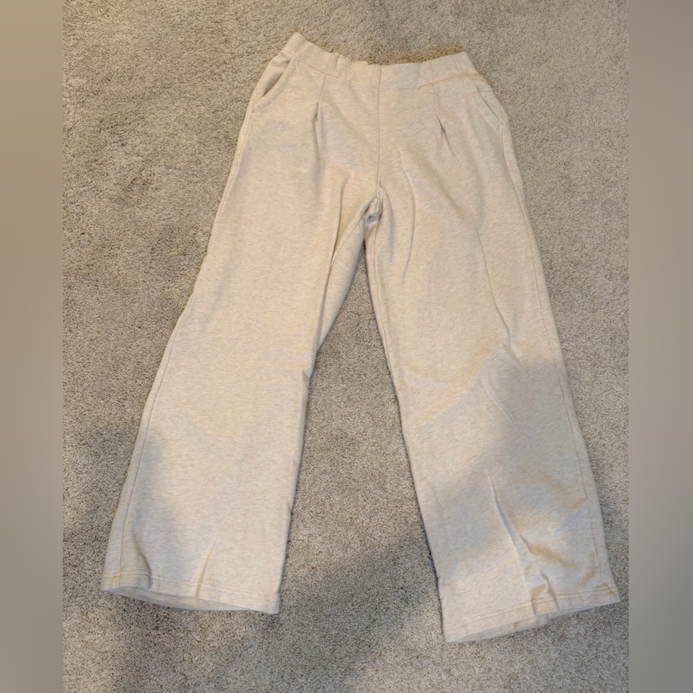 Aerie Beige Heather Trouser Lounge Pants